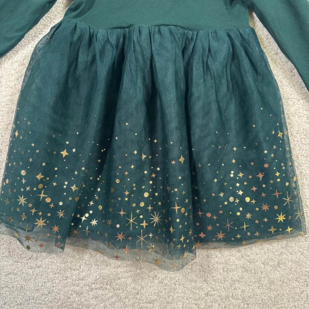 Hanna Andersson Tulle Shimmer Star Print Dress 2T Toddler Girls Christmas